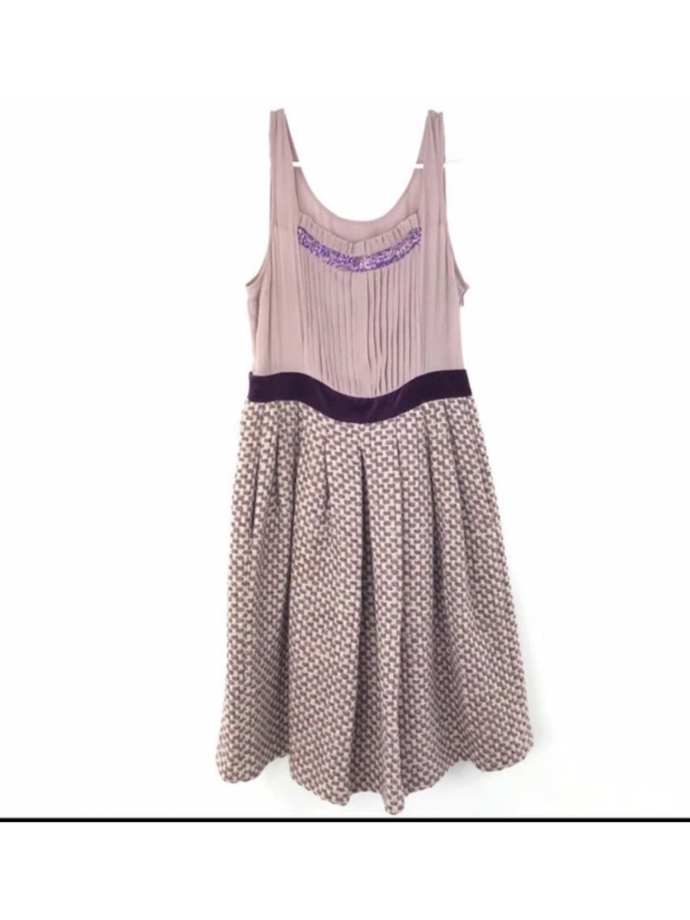 Plenty by Tracy Reese Sleeveless Lavender-Purple Pleated Dress Size 4